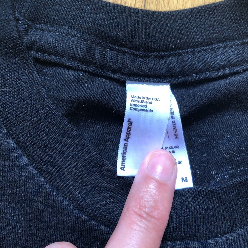 American Apparel "Slow Burn" Women's Black Graphic T-Shirt - Size M (Fits like S - Picture 6 of 7